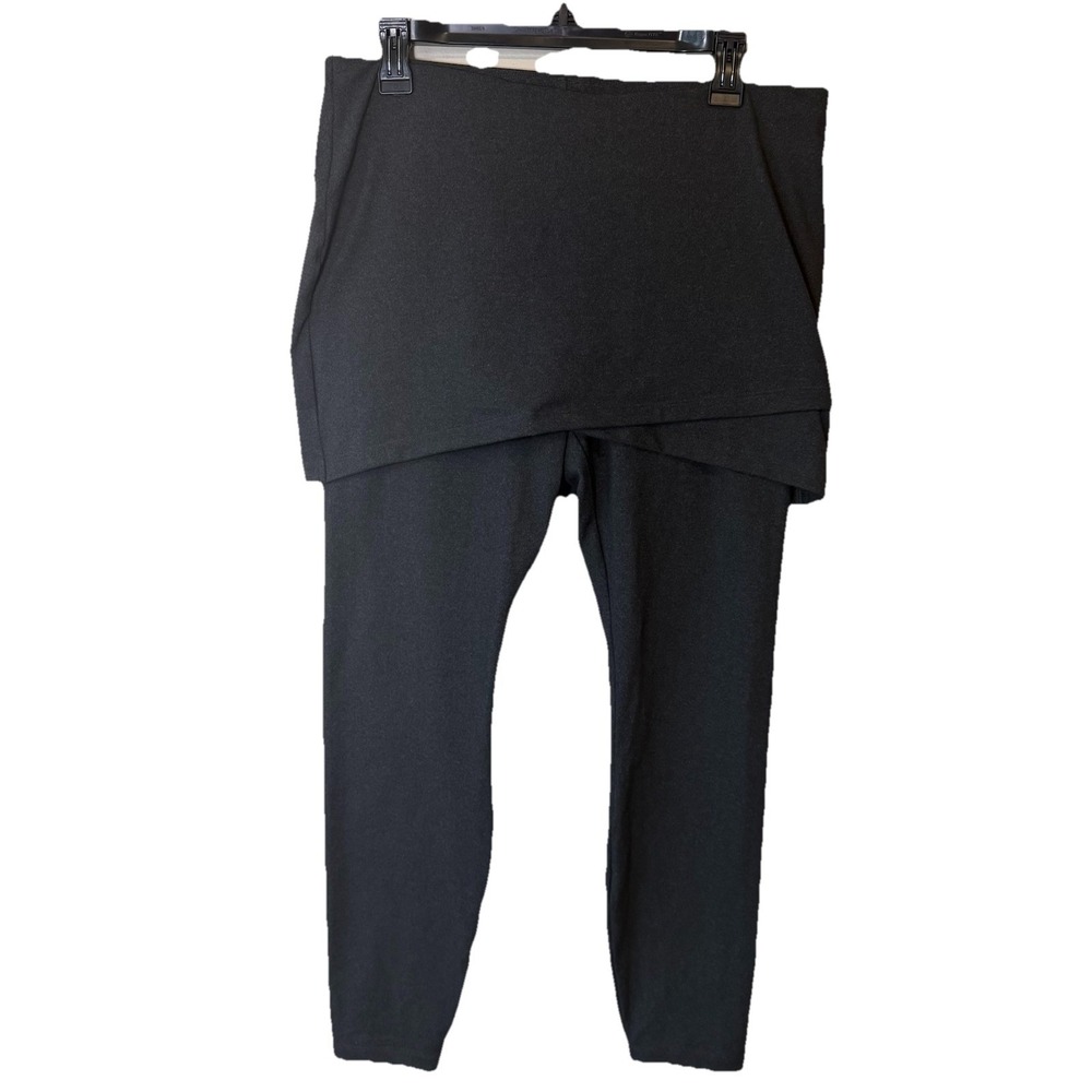 CAbi Skirted Leggings Medium Gray Ponte Knit Stretch Pull On Style 3577 Casual